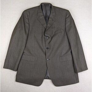 Mazzoni Men's Blazer Size 44L Brown Woven Sports Coat